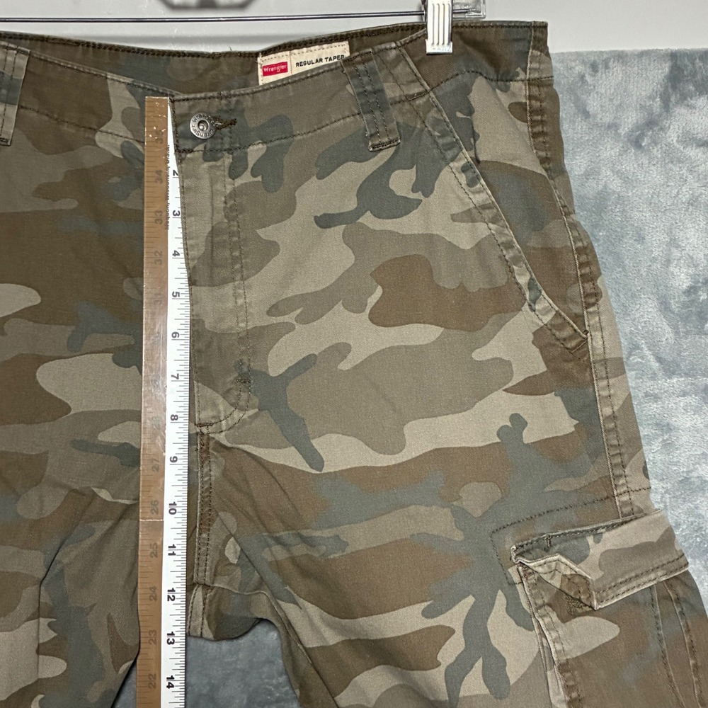 Wrangler Camo Regular Taper Cargo Pants Mens 36x32 Green Camouflage - Picture 7 of 8